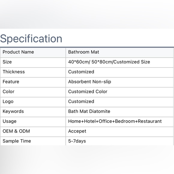 Non Slip Diatom Mud Shower Mats Super Absorbent - Picture 11 of 11